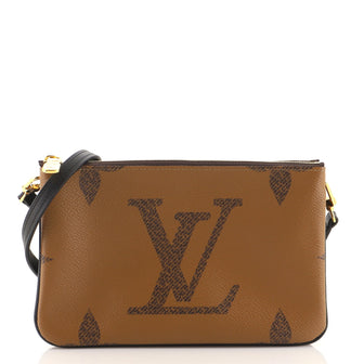Louis Vuitton Double Zip Pochette Reverse Monogram Giant