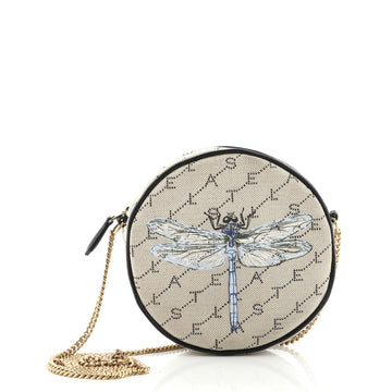 Stella McCartney Round Chain Crossbody Bag Monogram Canvas Mini