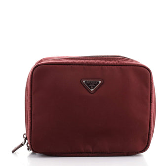Prada Zip Around Toiletry Bag Tessuto Medium
