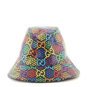 Gucci Bucket Hat Psychedelic Print GG Coated Canvas