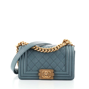 Chanel Boy Flap Bag Quilted Caviar Small