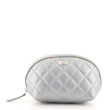 Chanel Reissue Cosmetic Pouch Quilted Metallic Lambskin Small