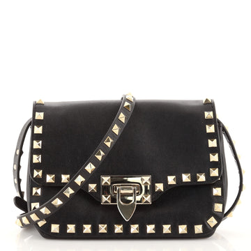 Valentino Rockstud Flip Lock Flap Bag Leather Mini