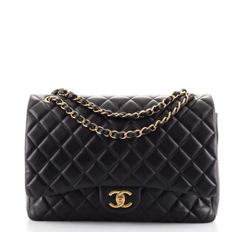 Chanel Classic Double Flap Bag Quilted Lambskin Maxi