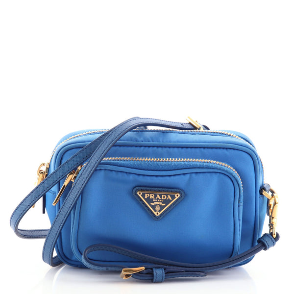 Prada Tessuto Small Pocket Crossbody Bag with Wrist Strap