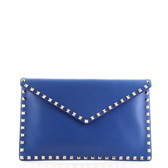 Valentino Rockstud Envelope Clutch Leather Medium