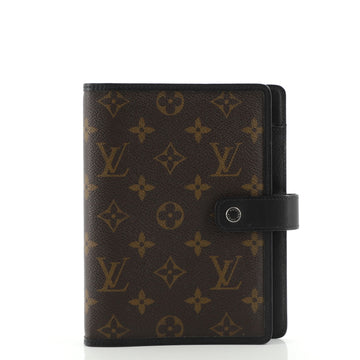 Louis Vuitton Ring Agenda Cover Macassar Monogram Canvas MM