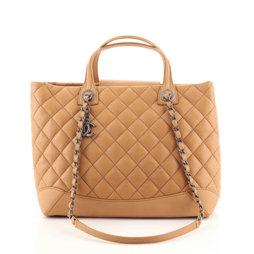 Chanel Easy Shopping Tote Quilted Calfskin Small