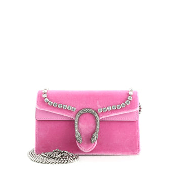 Gucci Dionysus Bag Crystal Embellished Velvet Super Mini