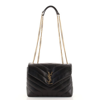 Saint Laurent LouLou Shoulder Bag Matelasse Chevron Leather Small