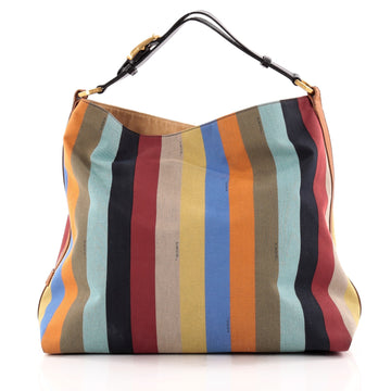 Fendi Pequin Hobo Multicolor Canvas