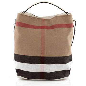 Burberry Ashby Handbag House Check Canvas Medium