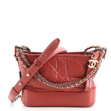 Chanel Gabrielle Hobo Chevron Aged Calfskin Small