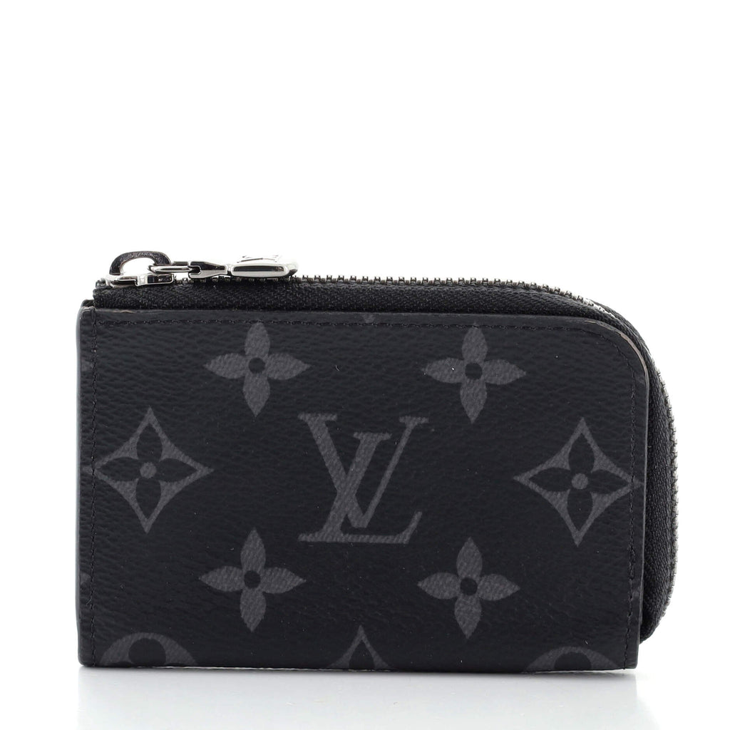Shop LV Leather Car Key Wallet with Zipper