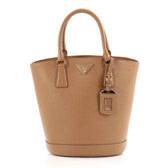 Prada Lux Convertible Bucket Tote Saffiano Leather Medium