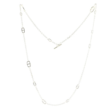 Hermes Farandole Long Necklace Sterling Silver 120