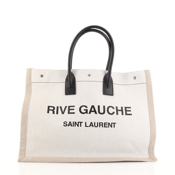 Saint Laurent Rive Gauche Shopper Tote Canvas Large
