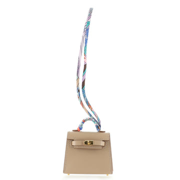 Hermes Kelly Twilly Bag Charm Tadelakt
