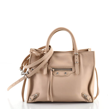 Balenciaga Papier A4 Zip Around Classic Studs Bag Leather Mini