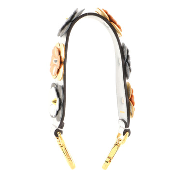 Fendi Flowerland Strap You Shoulder Strap Embellished Leather Short