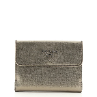 Prada French Wallet Saffiano Leather Compact
