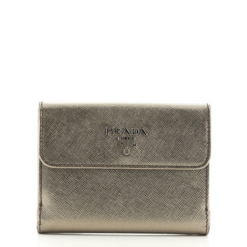 Prada French Wallet Saffiano Leather Compact