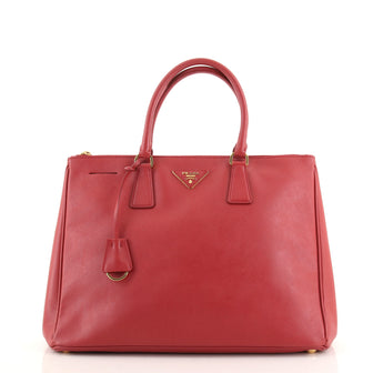 Prada Double Zip Lux Tote Saffiano Leather Large