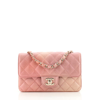 Chanel Classic Single Flap Bag Quilted Ombre Metallic Lambskin