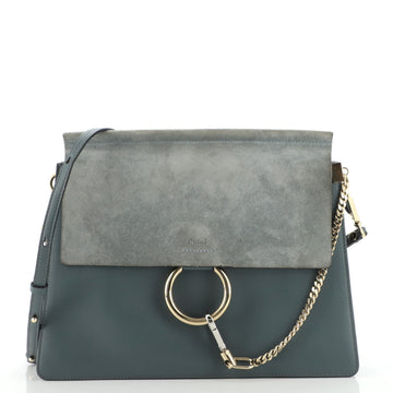 Chloe Faye Shoulder Bag Leather and Suede Medium