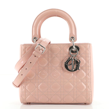 Christian Dior Lady Dior Bag Cannage Quilt Patent Medium