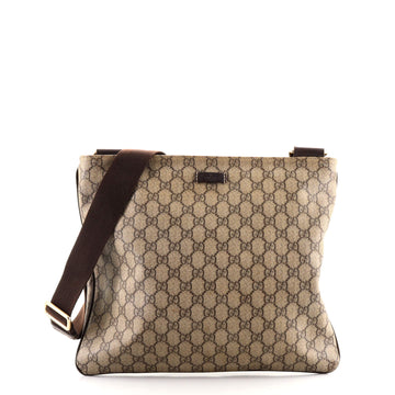 Gucci Zip Top Messenger Bag GG Coated Canvas Large