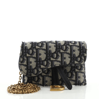Christian Dior Saddle Nano Pouch Oblique Canvas