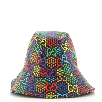 Gucci Bucket Hat Psychedelic Print GG Coated Canvas