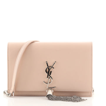 Saint Laurent Classic Monogram Tassel Chain Wallet Leather