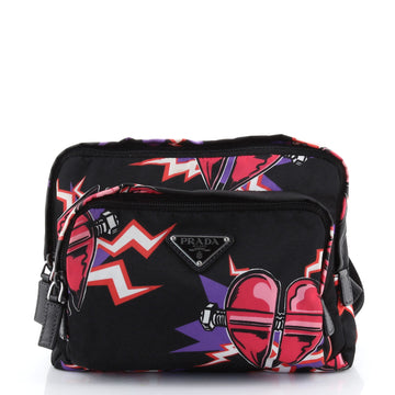 Prada Frankenstein Harness Belt Bag Printed Tessuto