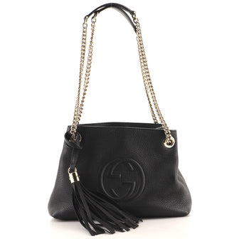Gucci Soho Chain Strap Shoulder Bag Leather Mini