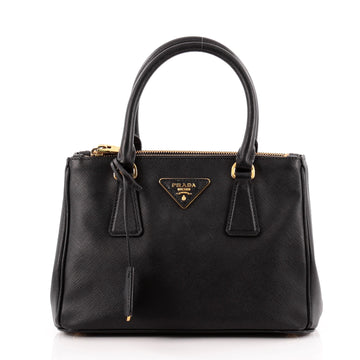 Prada Double Zip Lux Tote Saffiano Leather Mini