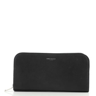 Saint Laurent Classic Zip Around Wallet Leather