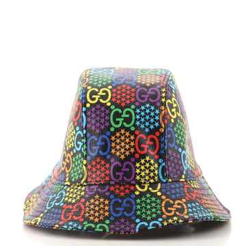 Gucci Bucket Hat Psychedelic Print GG Coated Canvas