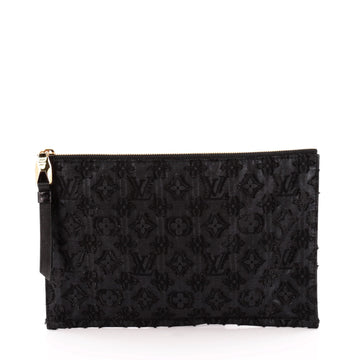Louis Vuitton Flat ZIp Pochette Limited Edition Monogram Lurex Canvas