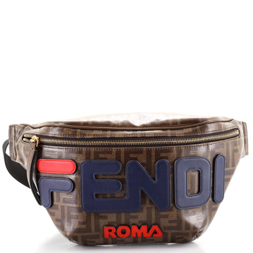 Fendi Mania Logo Waist Bag Zucca Coated Canvas