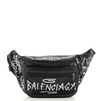 Balenciaga Graffiti Explorer Belt Bag Leather Medium