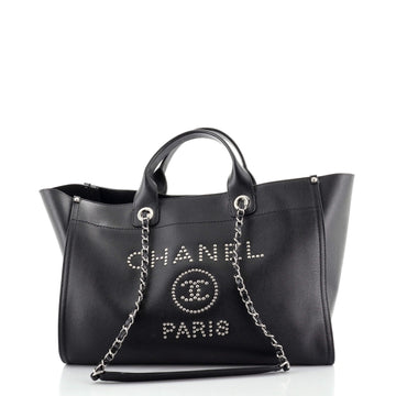 Chanel Deauville Tote Studded Caviar Medium