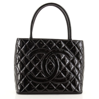 Chanel Medallion Tote Quilted Patent