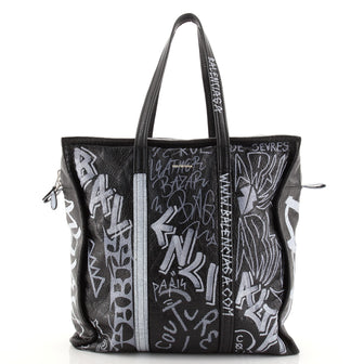 Balenciaga Bazar Graffiti Tote Leather Medium