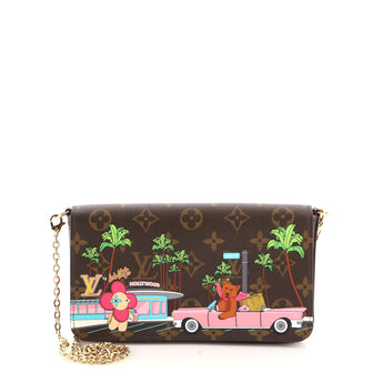 Louis Vuitton Felicie Pochette Limited Edition Vivienne Xmas Monogram Canvas