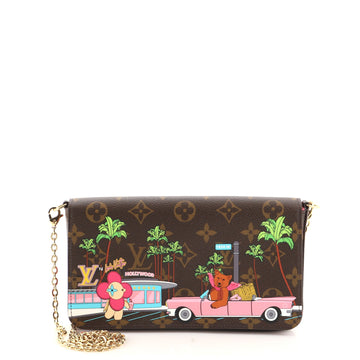 Louis Vuitton Felicie Pochette Limited Edition Vivienne Xmas Monogram Canvas