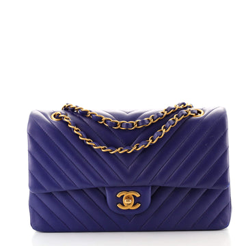 Chanel Classic Double Flap Bag Chevron Lambskin Medium