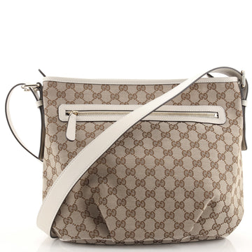 Gucci Front Zip Messenger GG Canvas Medium