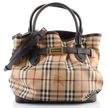 Burberry Golderton Tote Haymarket Coated Canvas Medium